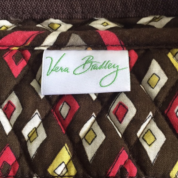 Vera Bradley shoulder work bag brown and red - Picture 3 of 7